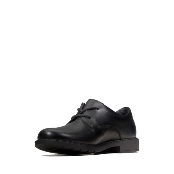 Clarks Boys Scala Loop Kid School Shoes Black | CA-2431960